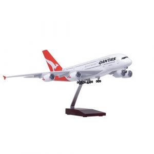 1:160 Qantas Airways Airbus A380 Airplane Model 18” Decoration & Gift (LED)
