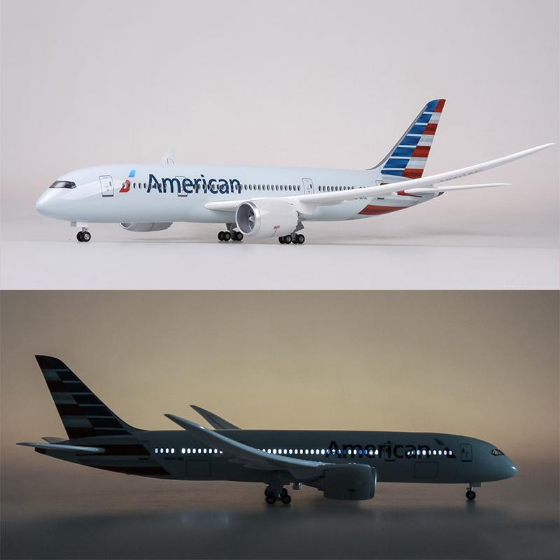 1:130 American Airlines Boeing 787 Airplane Model 18" Decoration & Gift (LED) - Image 2