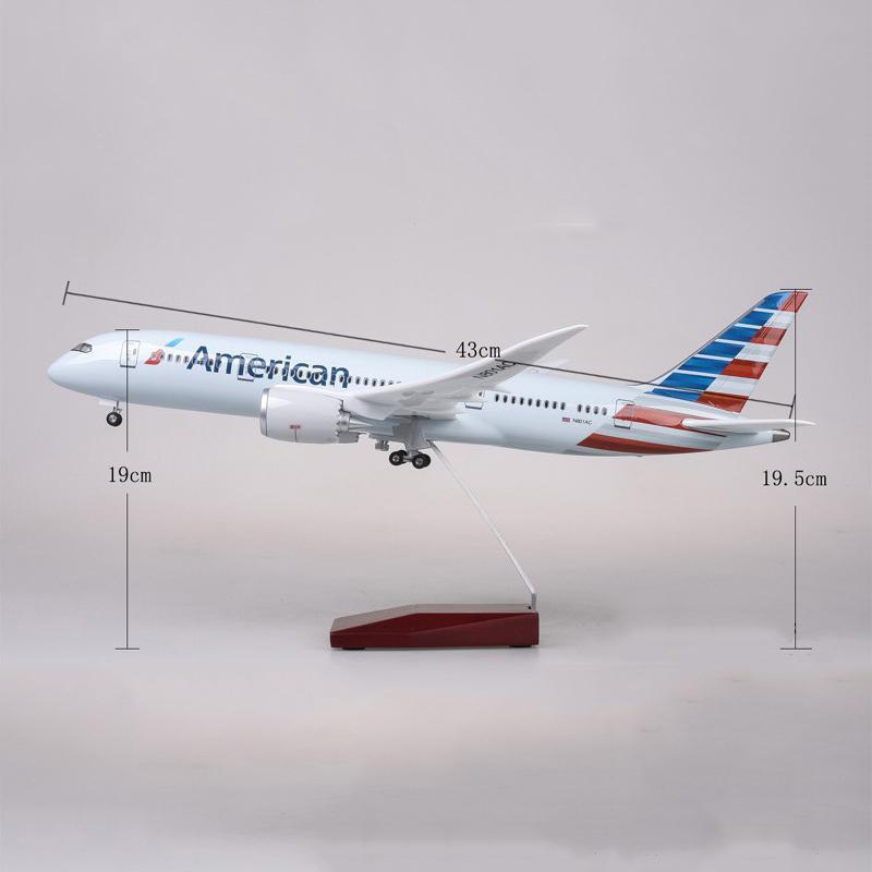 1:130 American Airlines Boeing 787 Airplane Model 18" Decoration & Gift (LED) - Image 9