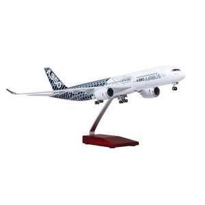 1:142 Carbon Fiber Airbus 350 XWB Airplane Model 18” Decoration & Gift (LED)