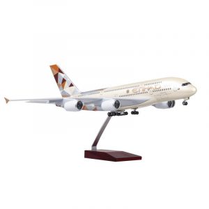 1:160 Etihad Airways Airbus 380 Airplane Model 18” Decoration & Gift (LED)