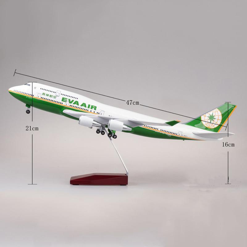1:150 Taiwan Eva Air Boeing 747 Airplane Model 18” Decoration & Gift - Image 7