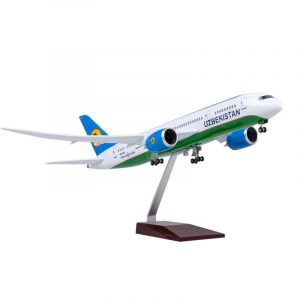 1:130 Uzbekistan Airways Boeing 787 Airplane Model 18” Decoration & Gift (LED)