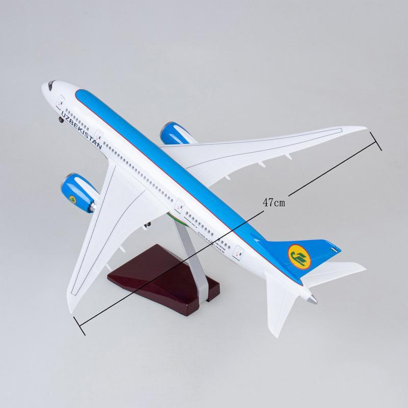 1:130 Uzbekistan Airways Boeing 787 Airplane Model 18” Decoration & Gift (LED) - Image 8