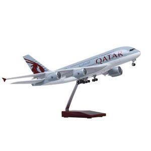 1:160 Qatar Airways Airbus 380 Airplane Model 18” Decoration & Gift