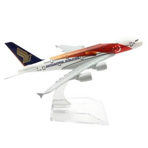 1:400 Singapore Airlines Bunting Airbus A380 Airplane Metal Diecast Model