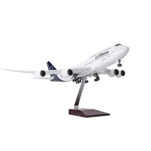 1:160 Lufthansa Boeing 747-8 New livery Blue White Logo Airplane Model