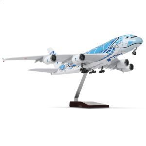 1:160 ANA Airlines Airbus A380 Blue Flying Turtle “FLYING HONU” Airplane Model
